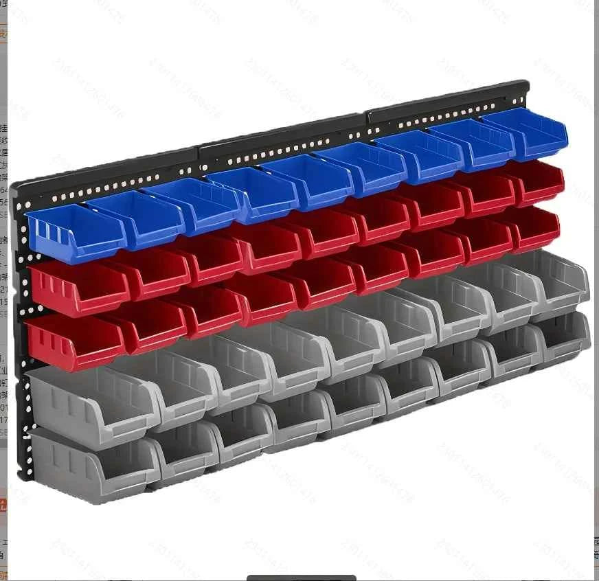 45-Bin Wall Mounted Storage Bins. Shop Tool Organizer with 3 Wall Panels for Screws Nuts Bolts Nails Beads Hardware Parts