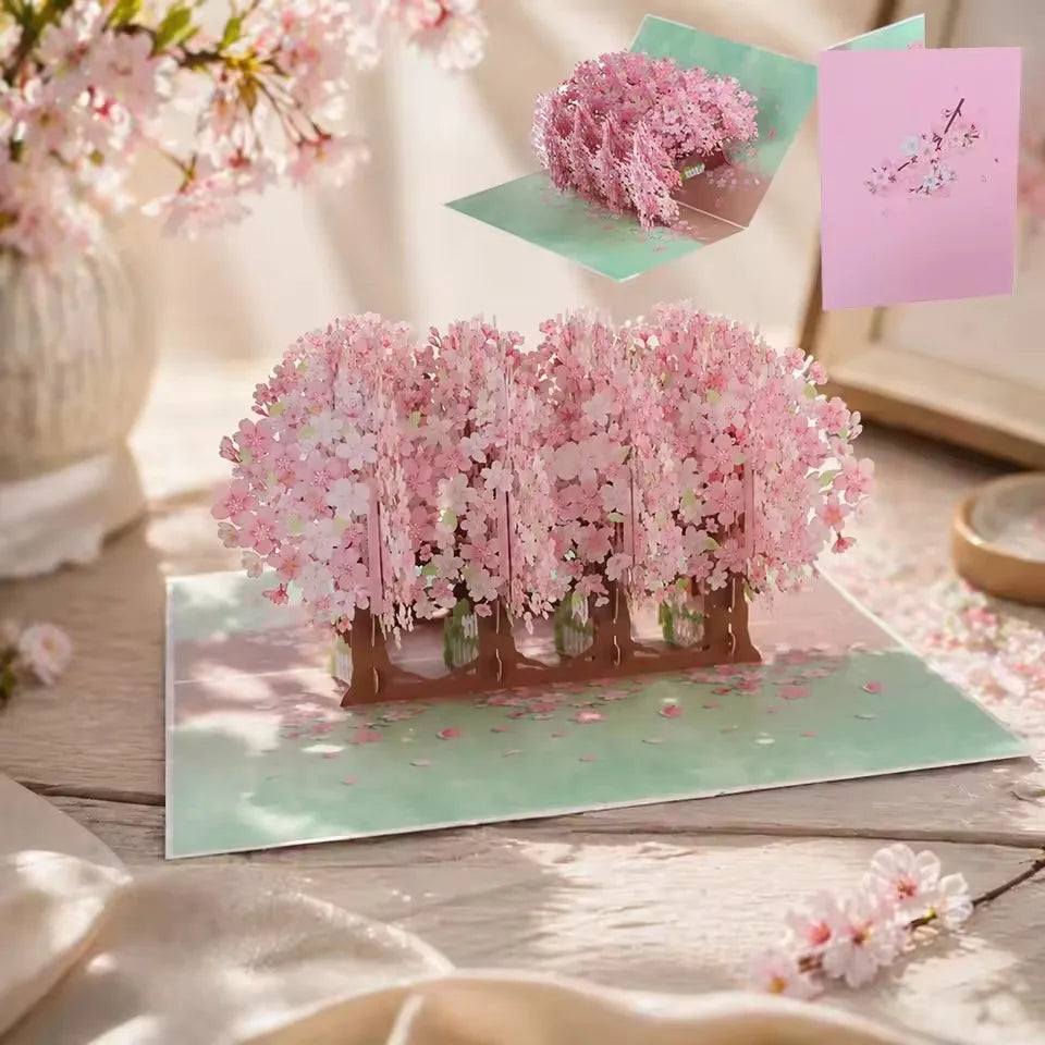 3D Pop Up Flower Greeting Cards or Wedding Card or Anniversary, Thanksgiving, Valentines Day, Birthday, Gift, Thank You Cards, or Handmade Cards