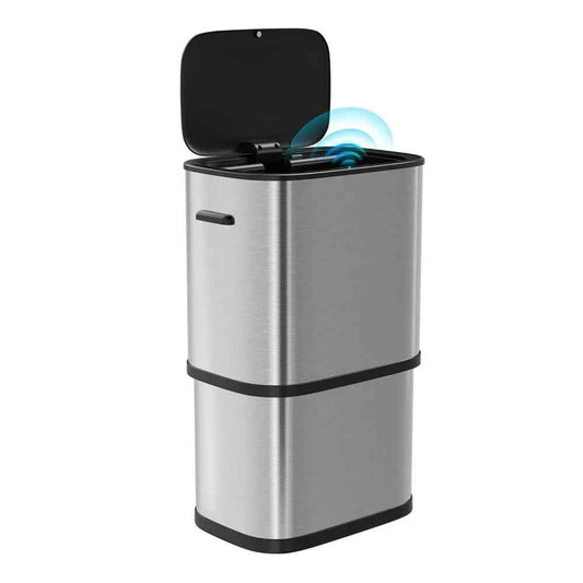 Stainless Steel Touchless Trash Can, Motion Sensor Lid For Kitchen,60L&16Gal, Custom