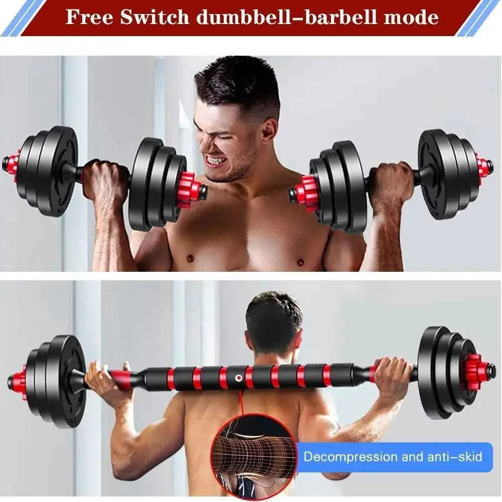 22lb 2-in-1 Adjustable Dumbbell & Barbell Set for Home Exercise & Fitness