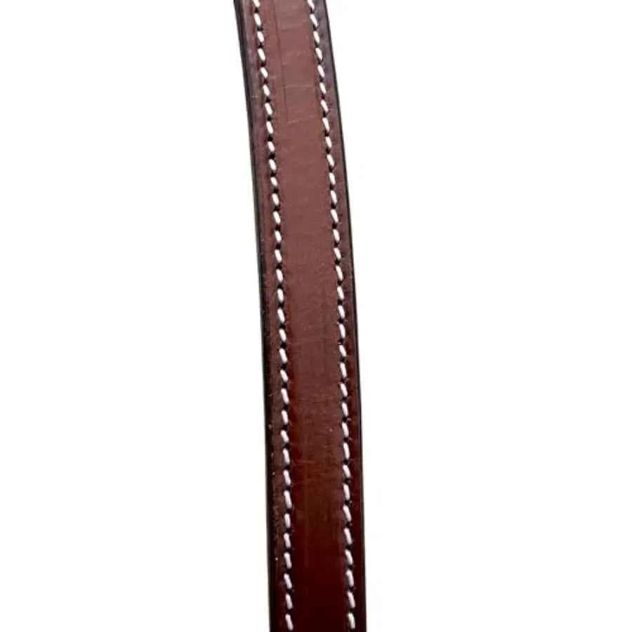 Everyday Turnout Halter for Horses: Handmade 3/4 Wide Vegetable-Tanned Leather, Solid Brass Hardware. Hand Machine Stitched. Natural