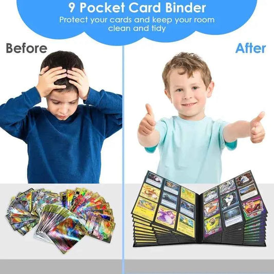 Card Binder with 9 Pocket Trading Card Album Display. Binder 360 Side Loading Pocket. Holder for TCG Yugioh MTG Game Card Book