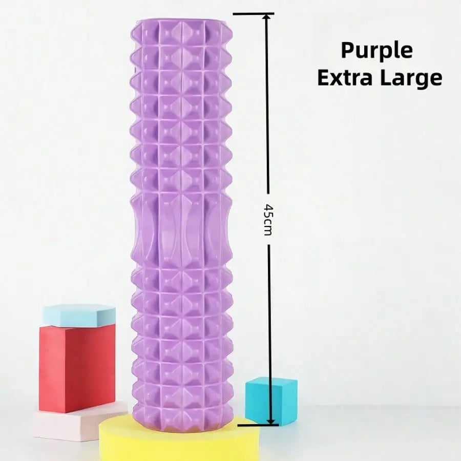 1pc Pink Foam Yoga Massage Roller, For Muscle Relaxation And Flexibility Training - Textured Surface For Deep Tissue Massage, Ideal For Yoga, Pilates And Fitness.