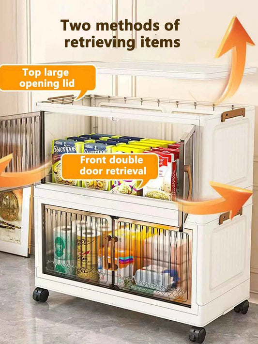 Foldable Storage Cabinet, No Installation Required, Multi-Layer Household Bedroom Clothes and Quilt Storage Cabinet, Extra-Large