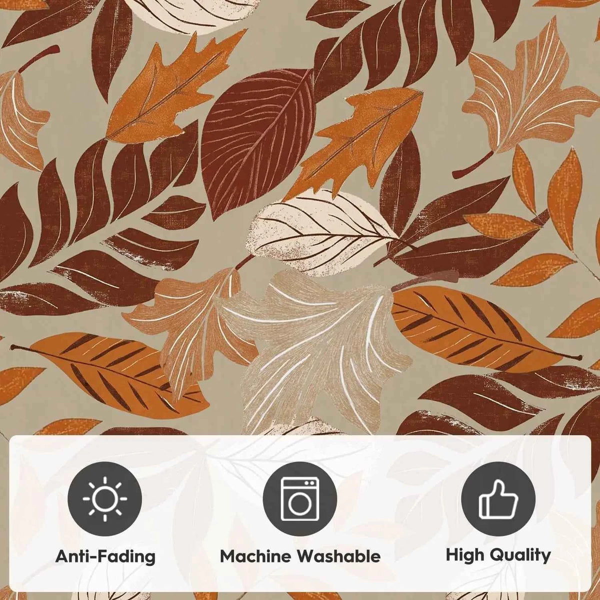 Artoid Mode Maple Leaves Fall Round Rug, Autumn, Thanksgiving Home Decor. Non Slip, Washable Area Rug. Indoor, 4 Feet Diameter