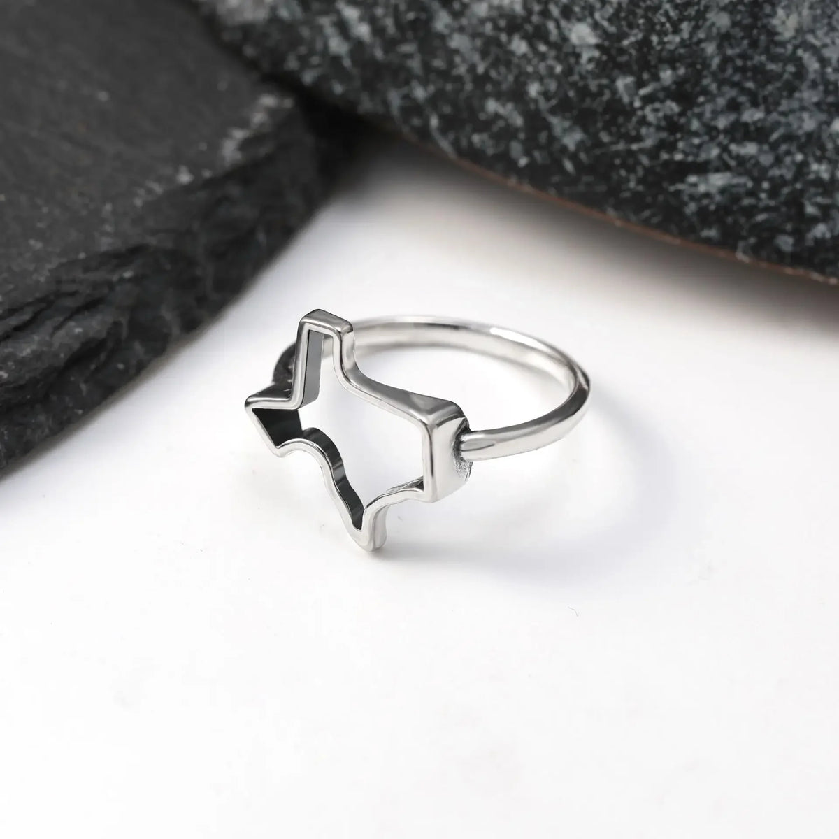 S925 Minimalist Silver Hollow Star Stackable Ring For Women, Dainty Open Cutout Star Finger Band, Simple Alloy Statement Jewelry, Trendy Daily Wear Accessory, Romantic Cosmic Themed Gift