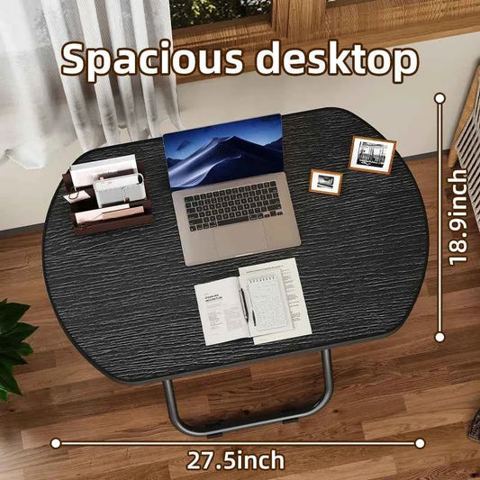Stable Tray Table With No Assembly Required, Foldable Snack Tables For Bed/Sofa/ Living Room