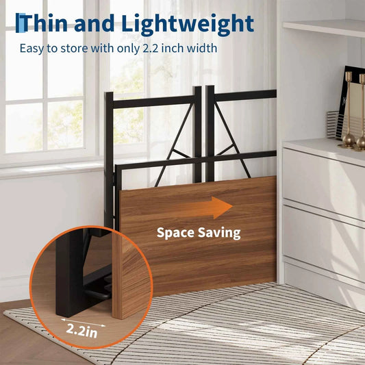31.5inch Folding Desk with Headphone Hook & Storage Bag, Desks for Small Spaces, Bedroom, Apartment, Easy to Fold