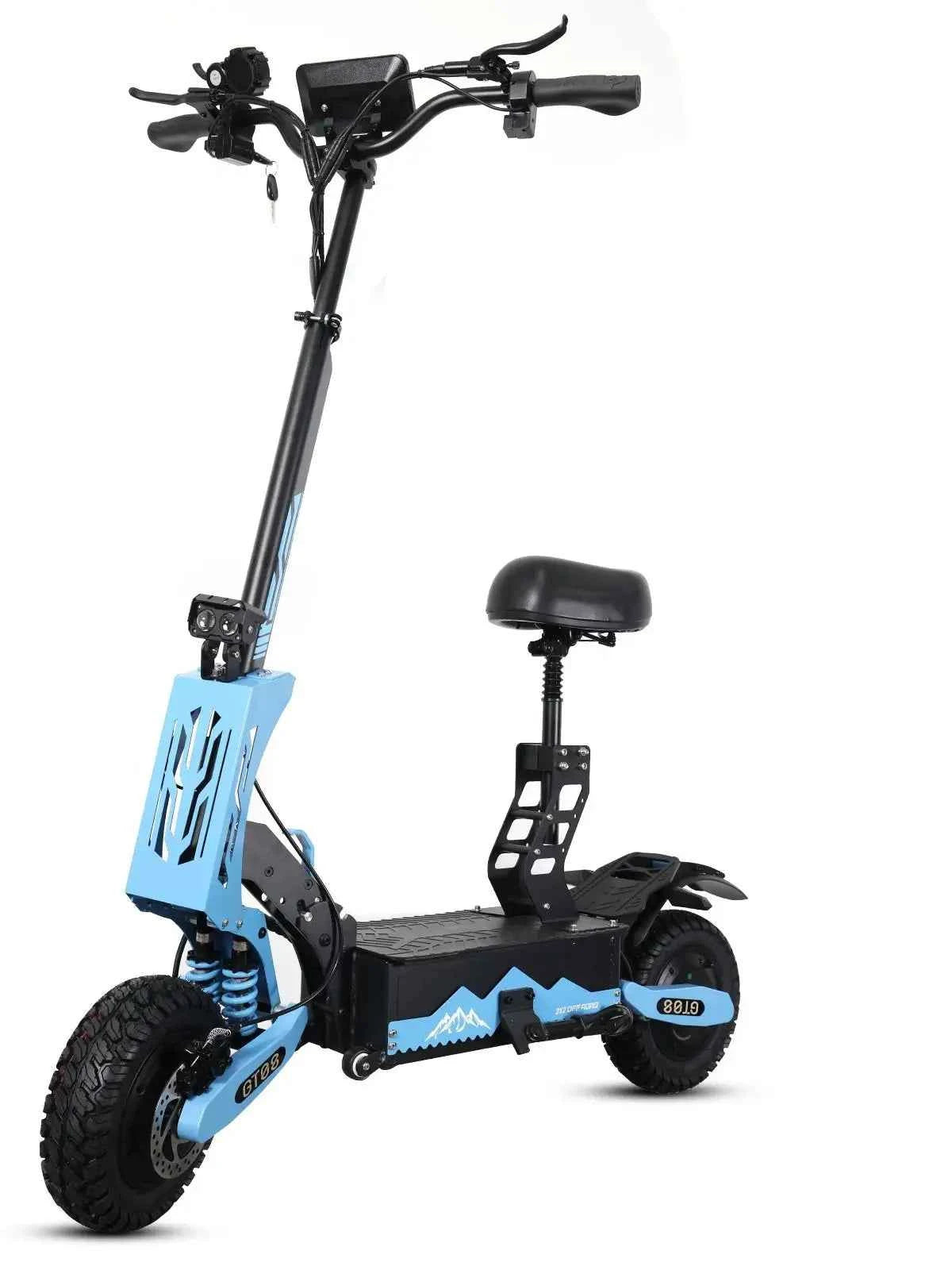 Arwibon 5600W Adult Electric Scooter, Dual Motor, Top Speed 46MPH, 60V27AH, 11-inch Off-Road Tires, Sport Folding E-Scooter with Seat