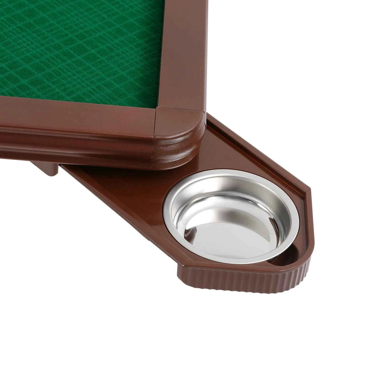 Foldable Square portable table. Wood Board, Velvet Desktop. Q195 Plastic Steel Frame. 150KG Load Noise Reduction, Anti-slip. Table Leg Rounded, Safe Corners. Built-in 4 Cup Holders & 4 Hidden Storage Drawers. Raised Anti-slip