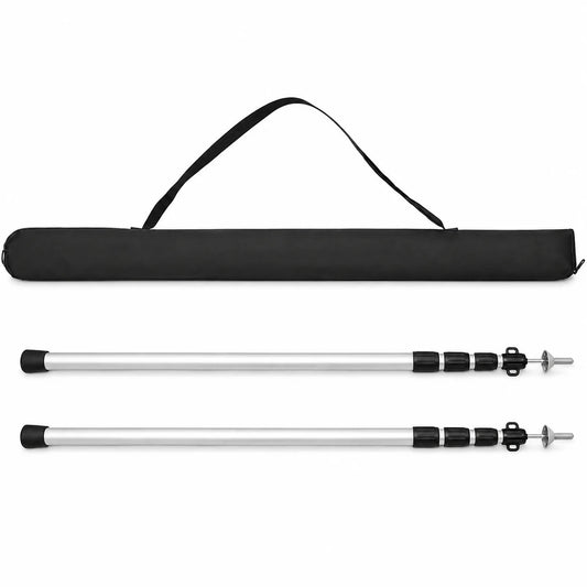 Adjustable Aluminum Telescopic Canopy Poles. Heavy Duty Wind Resistant Camping Awning Support Rods - Myaccessoriesstore