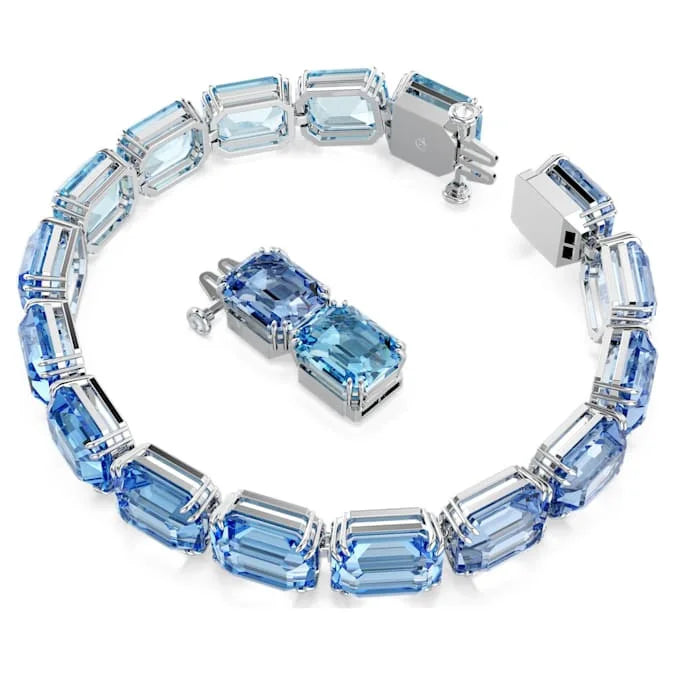2026 New Product: Gold Collar, Austrian Purple Crystal Pendant, Luxurious Square Sugar, High Grade Bracelet