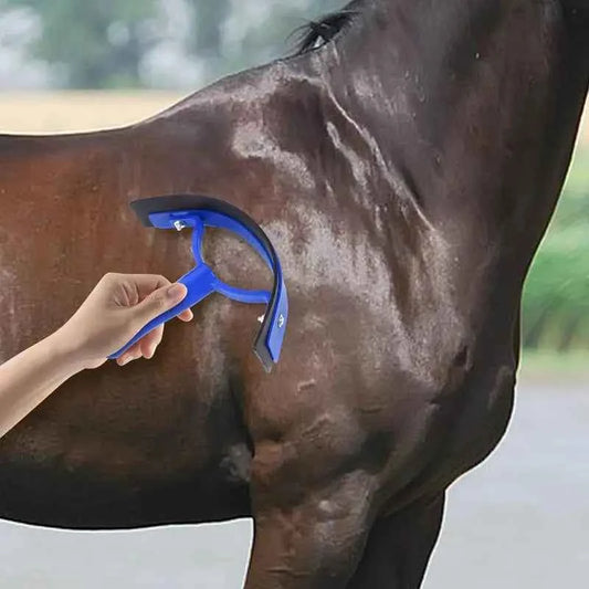 Horse Sweat Scraper Cleaning Comb with Soft Grip. Horse Deshedding Tool.