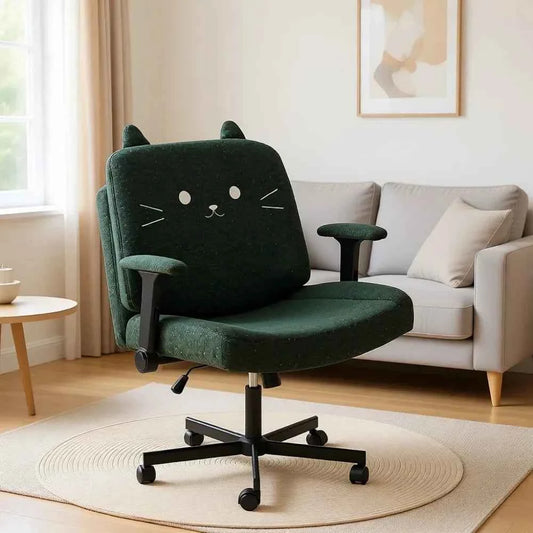 Criss Cross Office Chair with Arms, Castors and Extra Wide Seat for Comfortable Home and Office Use