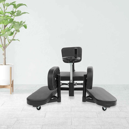 11.8x11.8 Inch Stretching Equipment, Split Stretching Machine with PU Cushion, Horizontal Cross, 220.46 lbs Capacity, for Flexibility,