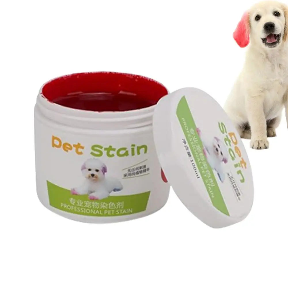 Pet Hair Dye Cream, 100ML, Pet Hair Coloring Cream, Easy To Use. Pet Hair Dye Plant Extract. Bright Color Pet Hair Dye