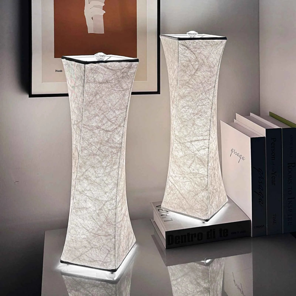Trinova Table Lamp Set of 2 with 3 Color Temperatures, Modern Lamps.