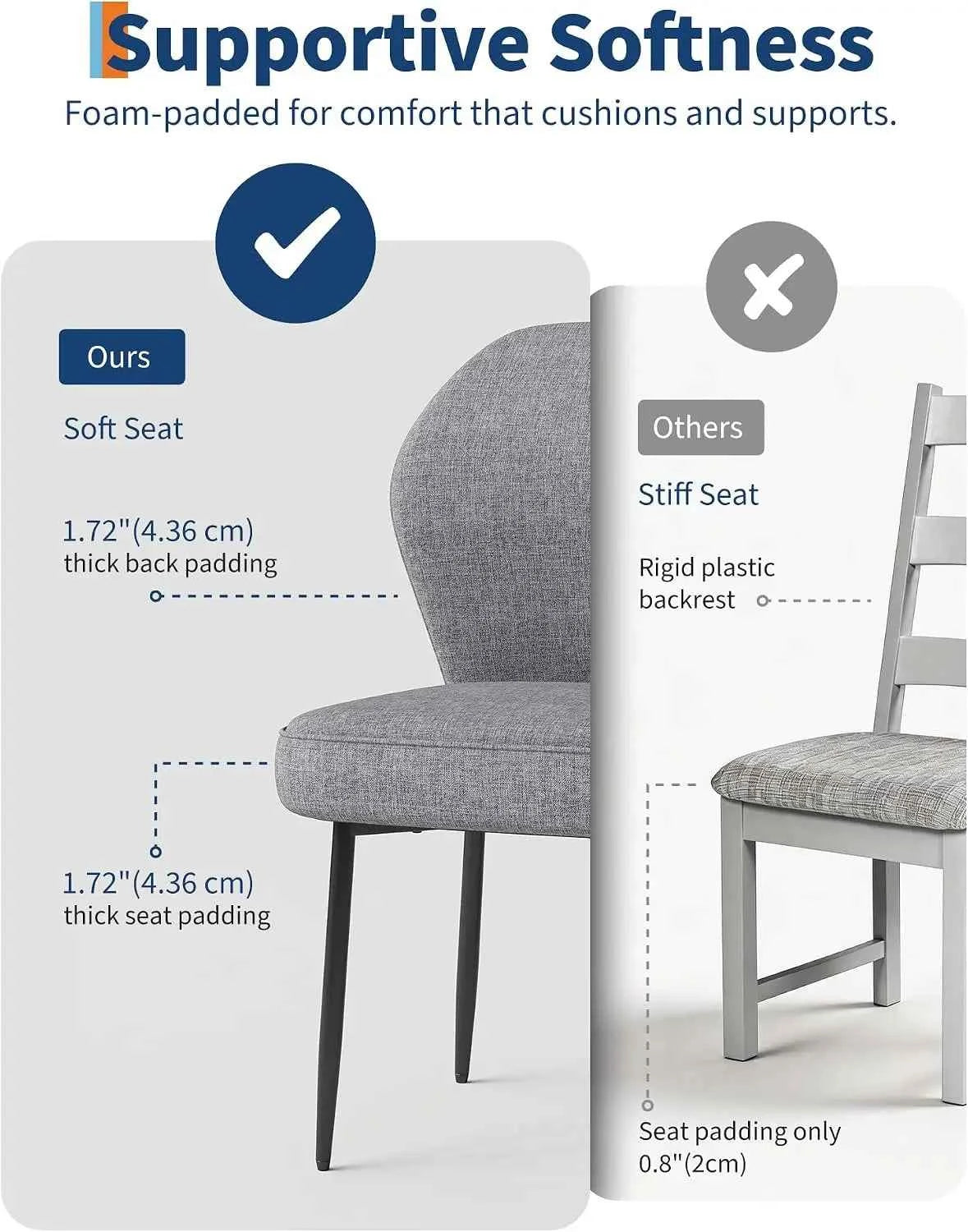 2 Dining Room Chairs. Chairs are Light Luxury