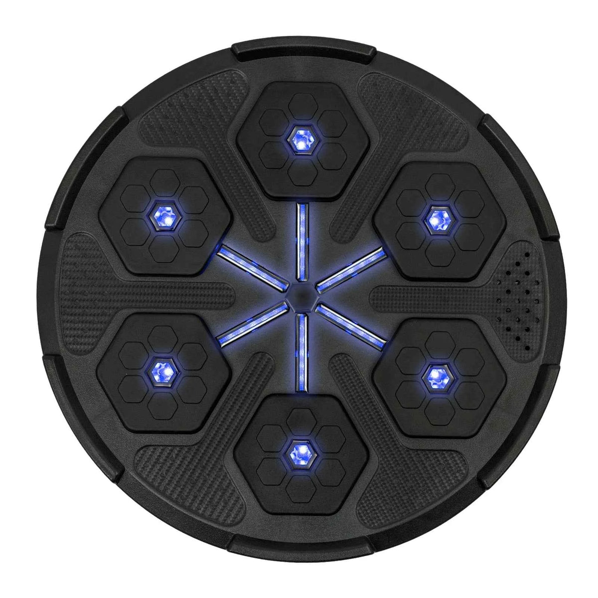Smart Bluetooth Music Boxing Machine with Gloves, Wall Mounted Electronic Punching Target with LED Lights & Built-in Speaker, 2000mAh Rechargeable for Home Gym Training, Black