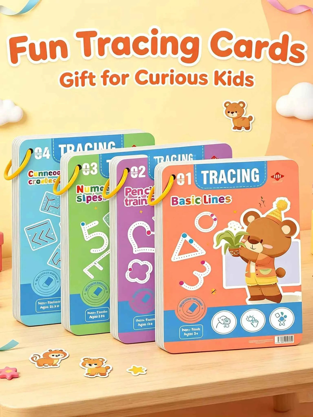Reusable Magic Practice - 4-Book Set for Pen Control, Letters & Numbers | 128 Pages Handwriting Workbook for Kids Ages 3-8 | Homeschool & Classroom Supplies