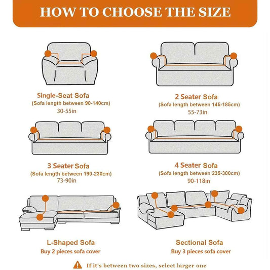 1pc European Jacquard Non-slip Sofa Slipcover with Skirt. Relief Embossed Sofa Covers