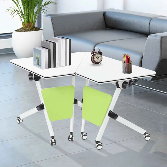 Meeting Room Table with Wheels. Modern Modular Folding Conference Table 31.5*19.69*29.53 Inch Used in Offices, Small Studios, Training Rooms, Schools