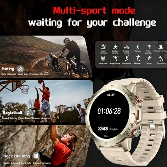 New Full-Touchscreen HD Sports Smartwatch, Unisex, with Call/Message Alerts, Watch Faces, Multiple Sports Modes, Music Playback. Suitable for Android & IPhone, Ideal Gift for Everyone