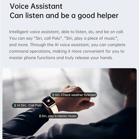 Smartwatch with HD Touch Screen, Wireless Calling, Alarm, Multi-Sport Modes, Sedentary Reminder, Calculator, Suitable for Both Android and IPhone, Unisex,Valentine's Day/Christmas/New Year/Birthday Watch Gifts