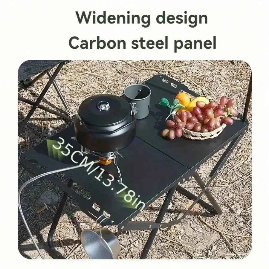 Portable Folding Lightweight Iron Table, Design Suitable For Camping, Parties, Hiking (Foldable),Outdoor Picnic Table ,Tool-Free Quick Setup