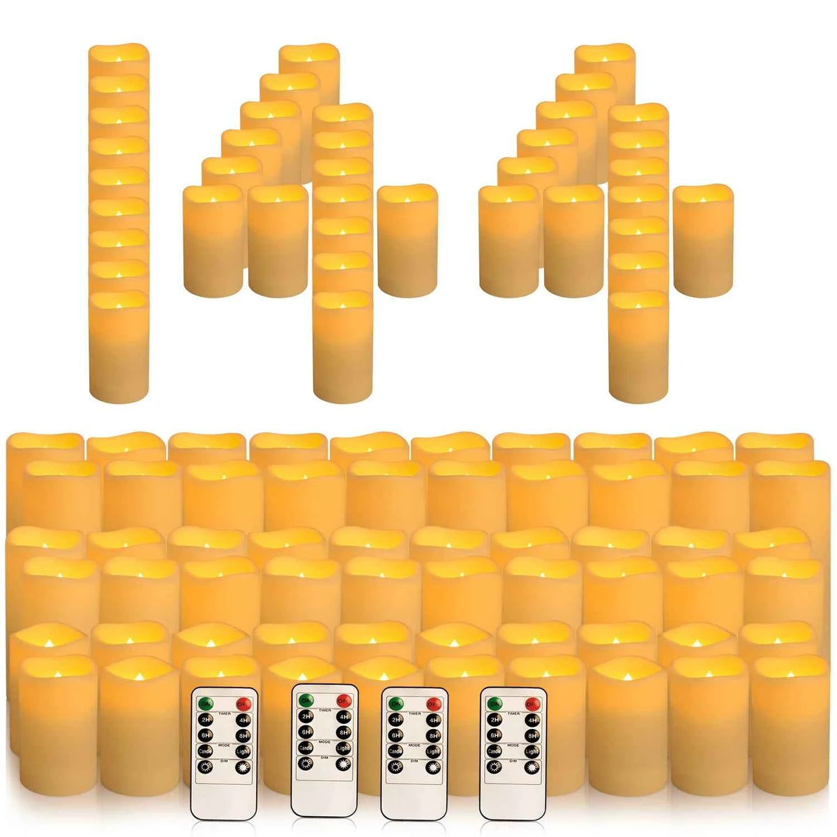 24-144 Units/Set of Waterproof Indoor Flameless LED Candle Lights. Party Supplies for Gatherings and Festivals