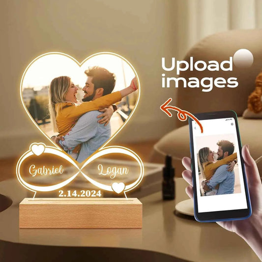 Custom Couple Acrylic Plaque With Picture Frame. Personalized Photo Frame for Anniversary, Wedding, Couple Romantic Keepsake Gift