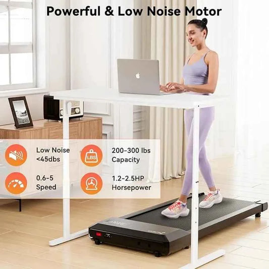 Superun 2-in-1 Home/Office 2.5 HP Walking Treadmill, mini Treadmills for Small Spaces with APP & Remote Control