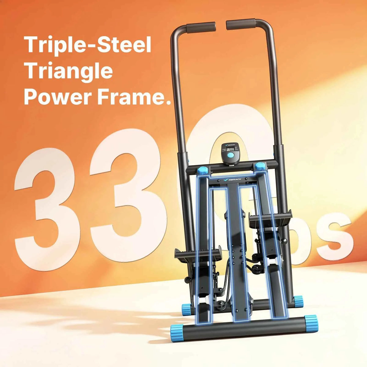 Stair Stepper. Foldable. Full Body Workout. Silent Multi-functional. Adjustable Fitness Climbing Machine for Home.