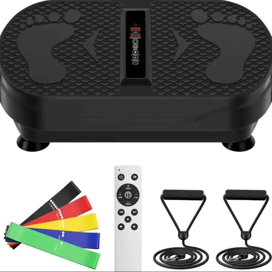 Vibration Plate Exercise Machine for Whole Body workout.  Fat Burning Weight Loss. Remote Control for  Adjustable Speed.   Resistance Bands