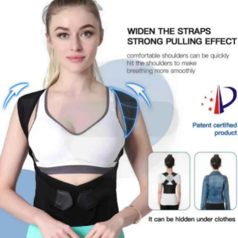 "Unisex Adult Hunchback Corrector, Posture Correction Shoulder Strap, Back Straightening Posture Aid, Brace — Breathable & Comfortable, Ideal for Daily Home Use and Fitness Shaping