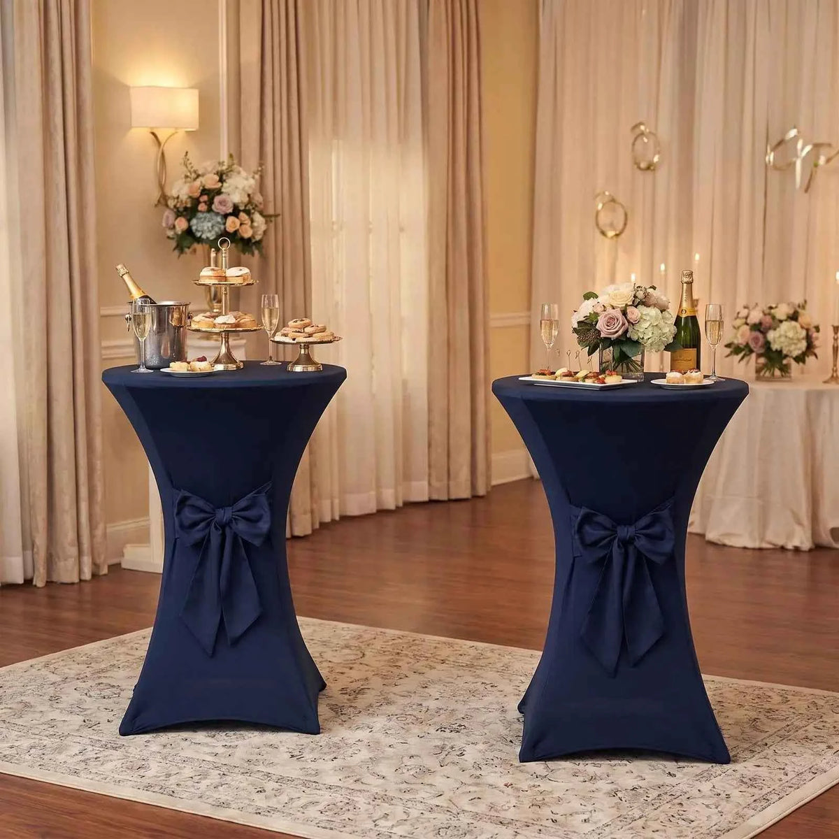 AOOU 2Pcs 32" Folding Round Cocktail Table, High Top Bar Table for Parties Commercial Event, Bistro, Indoor ad Outdoor