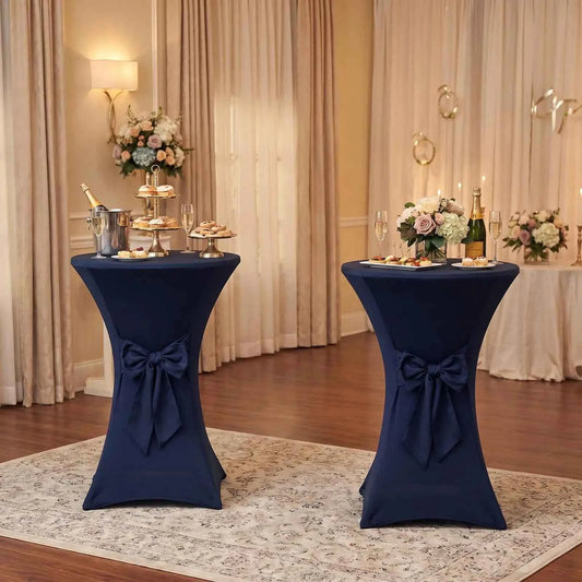 AOOU 2Pcs 32" Folding Round Cocktail Table, High Top Bar Table for Parties Commercial Event, Bistro, Indoor ad Outdoor