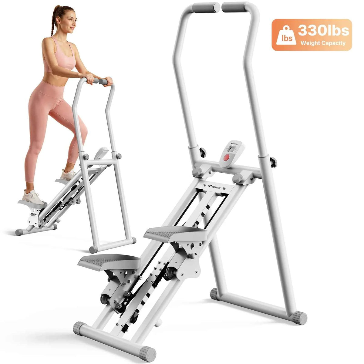 Stair Stepper. Foldable. Full Body Workout. Silent Multi-functional. Adjustable Fitness Climbing Machine for Home.