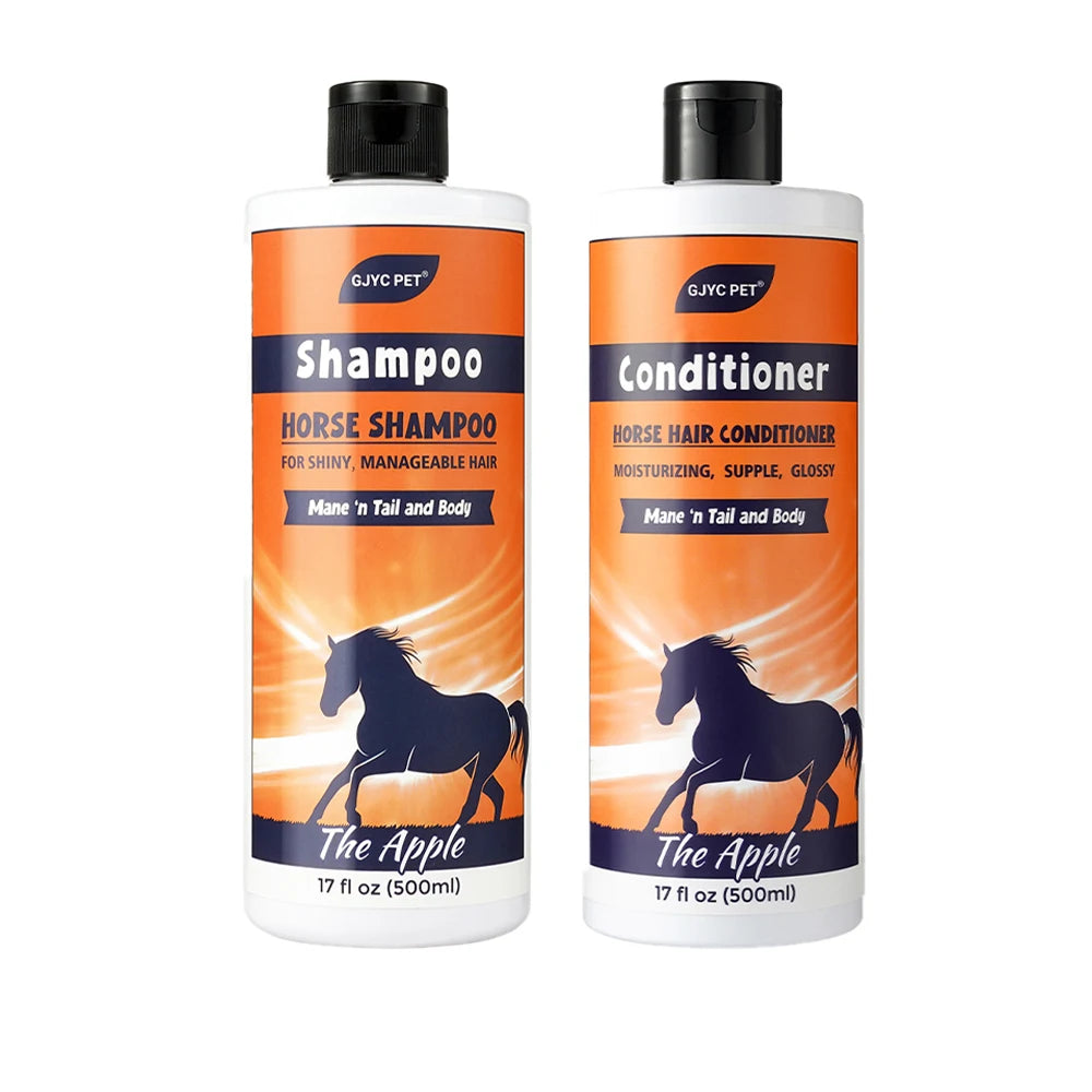 Horse Shampoo with Natural Plant Extracts, Deep Cleansing, Nourishing, Moisturizing for Smooth Coat & Adds Shine. Equestrian Grooming