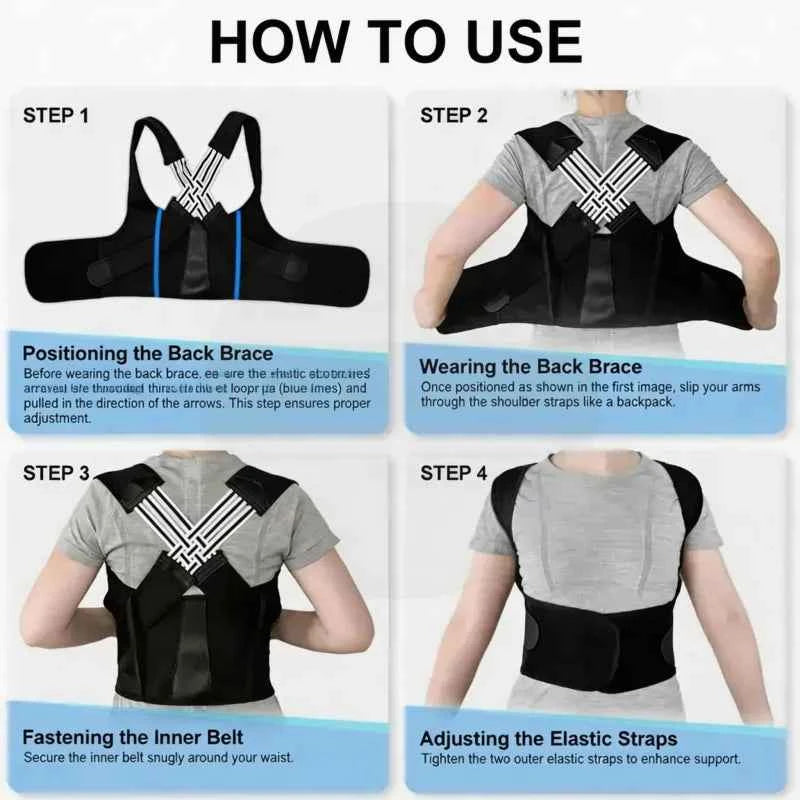 "Unisex Adult Hunchback Corrector, Posture Correction Shoulder Strap, Back Straightening Posture Aid, Brace — Breathable & Comfortable, Ideal for Daily Home Use and Fitness Shaping
