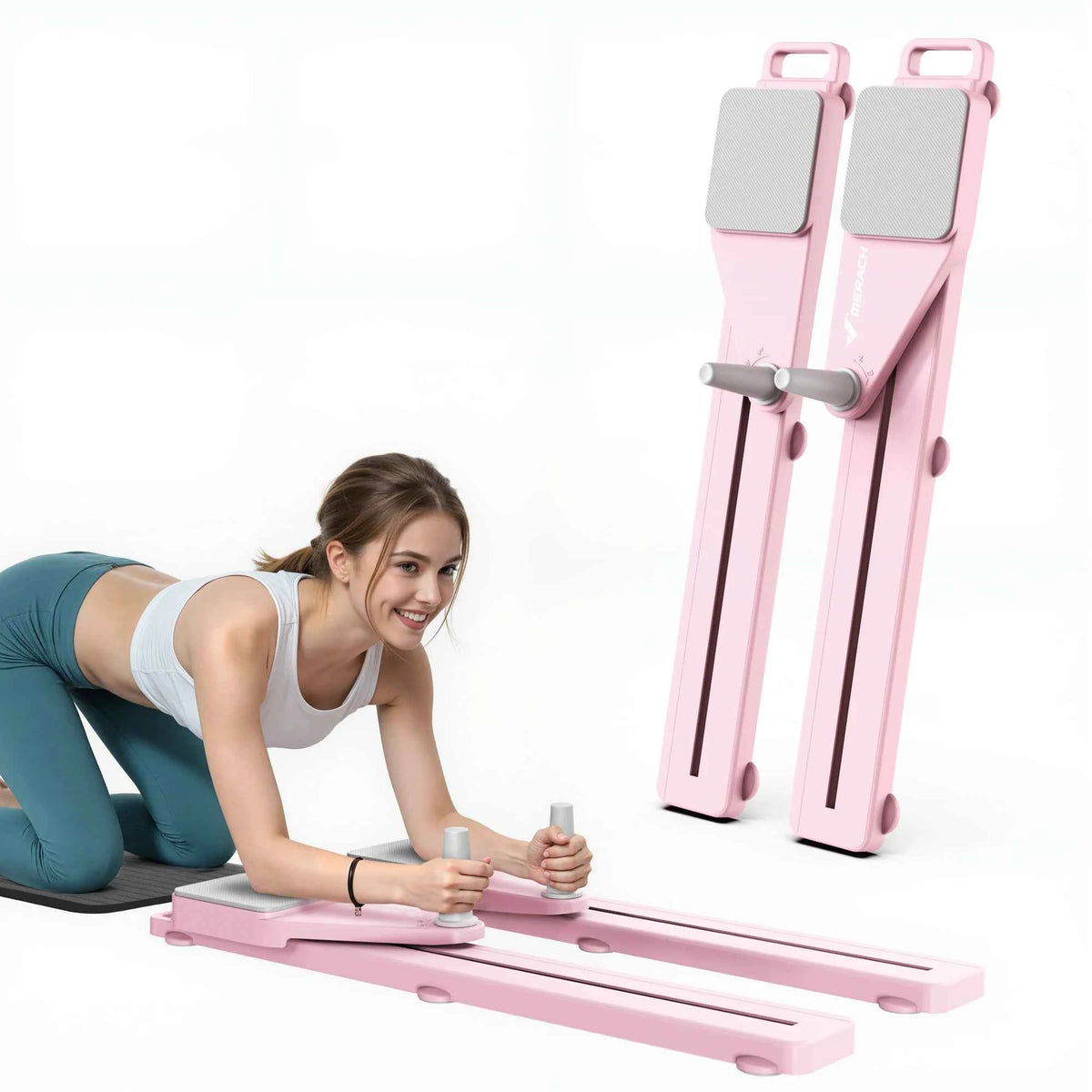 MERACH Pilates Board Multifunctional Abdominal Plate. Detachable Ab Trainer with Anti-Slip Design. Portable Pilates Reformer