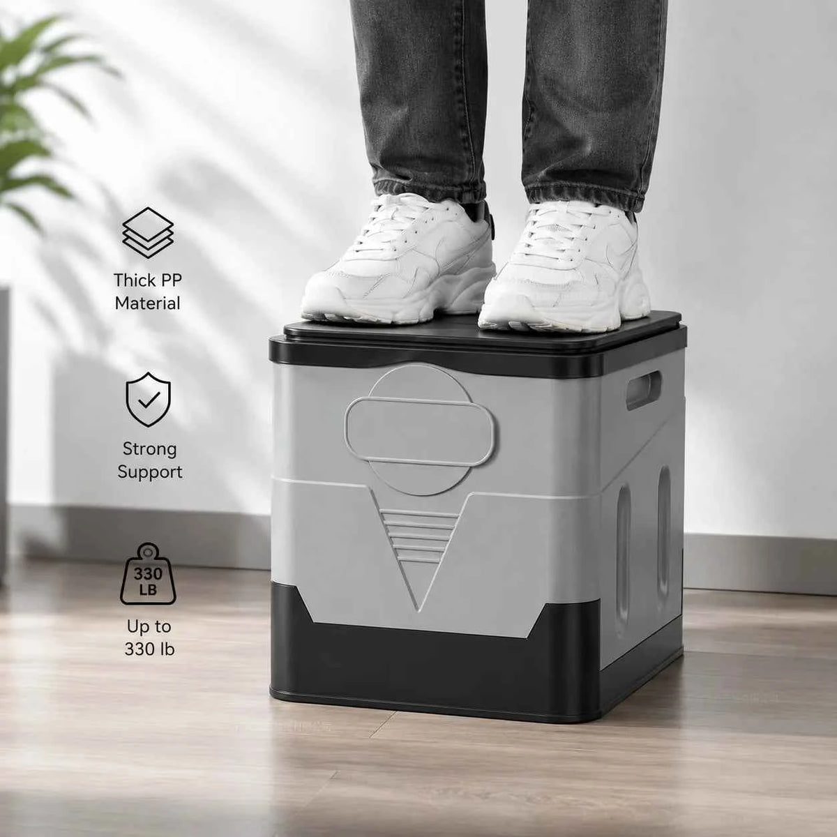 ZM Portable Folding Car Toilet PP Travel Potty with Lid Compact Emergency Toilet