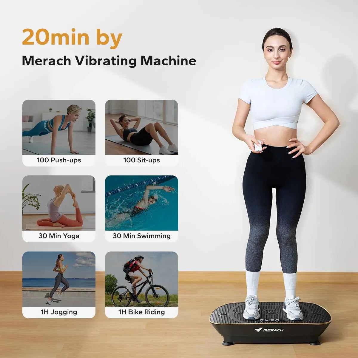 MERACH Vibration Plate Exercise Machine For A Whole Body Workout