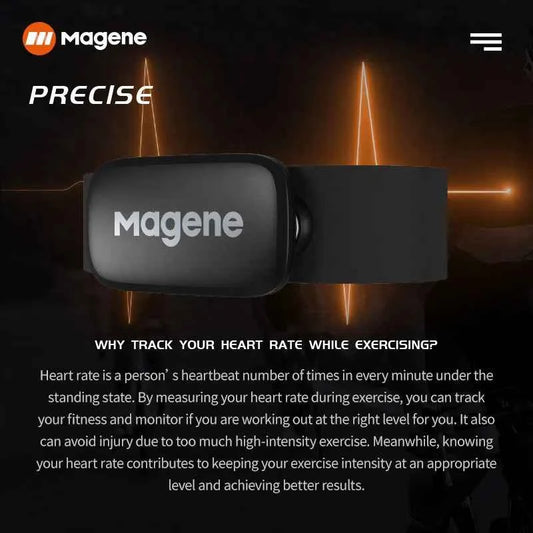 Magene Mover H64 Heart Rate Sensor. Dual Mode and Bluetooth With Chest Strap.