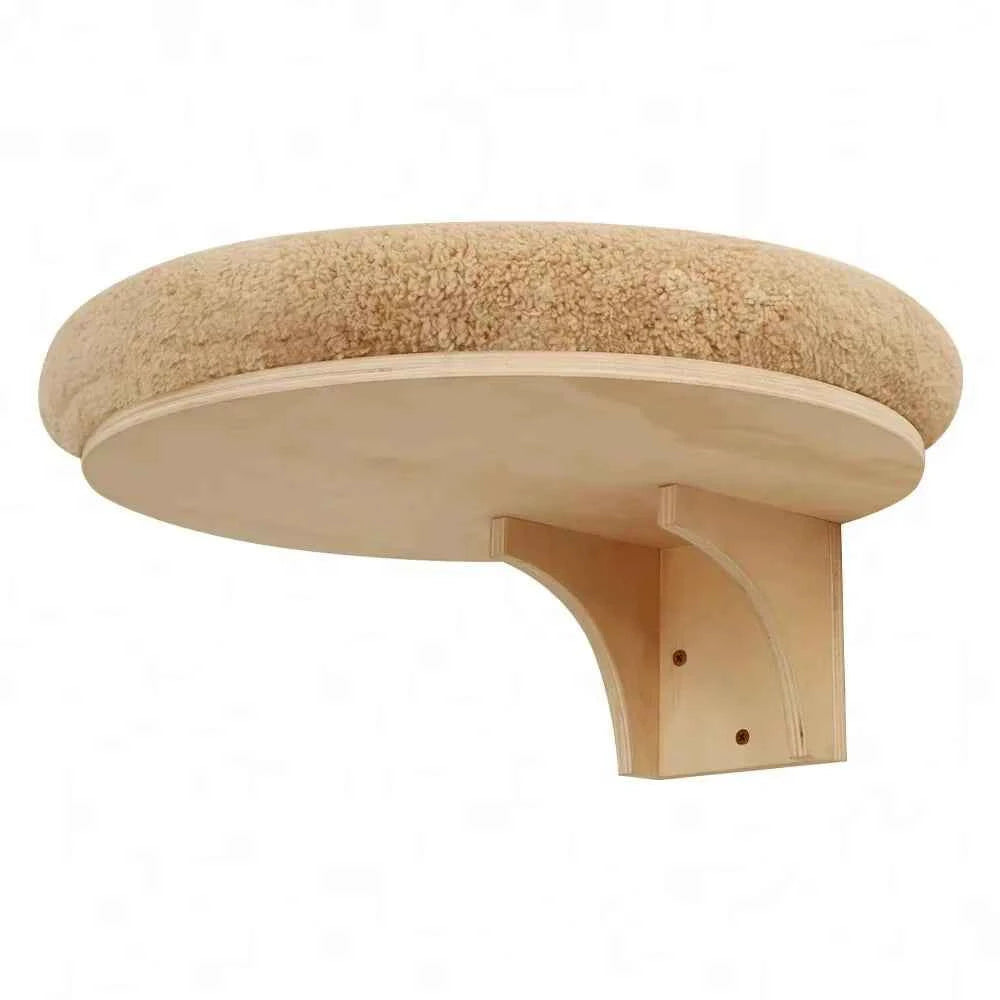 Cat Wall Mounted Solid Wooden Furniture & Climbing Ladder and Cat Hammock with Scratching Post for Activity Indoor Cats Perches