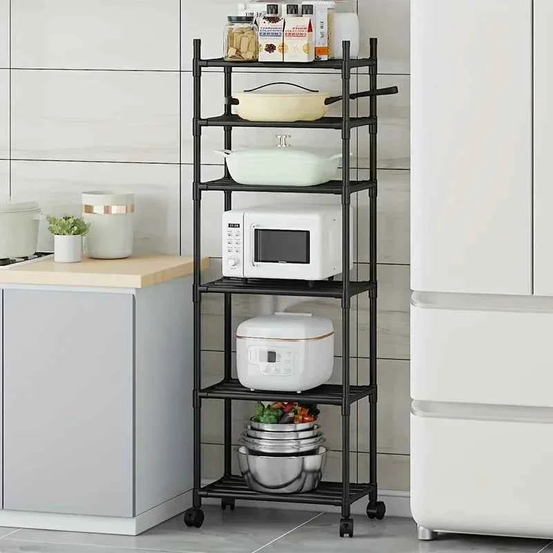 Six-story removable metal wheeled storage cart - Multifunctional storage and more | Open Shelf Design | Foldable