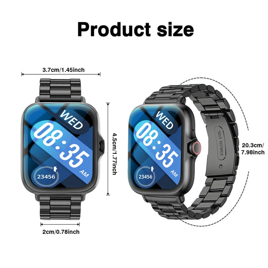 Multifunctional Sports Smartwatch, Unisex, Featuring A 1.83-inch Full-touch Display, Call Answering, Sleep Tracking, Step Counting, and Message Notifications. Compatible with IPhone & Android Phones