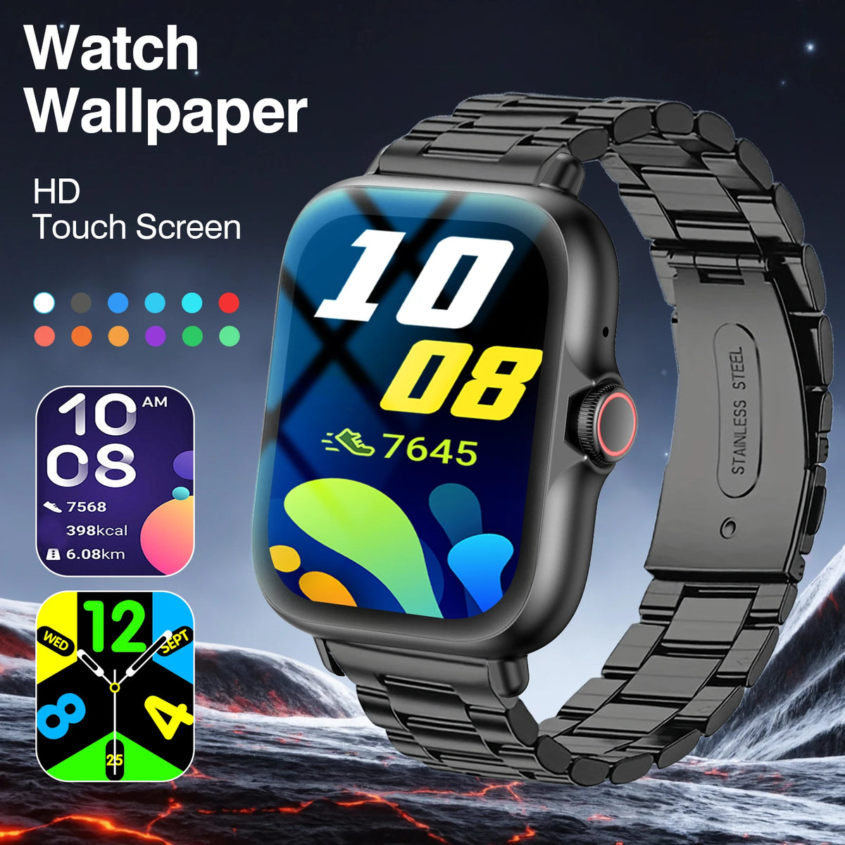 Multifunctional Sports Smartwatch, Unisex, Featuring A 1.83-inch Full-touch Display, Call Answering, Sleep Tracking, Step Counting, and Message Notifications. Compatible with IPhone & Android Phones