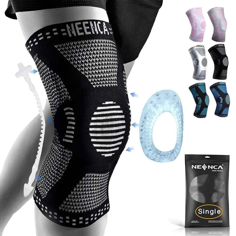 NEENCA Copper Knee Brace Knee Support with Patella. Gel Pad &Side Stabilizers for Knee Pain. Sport, Arthritis, ACL  and Joint Pain Relief