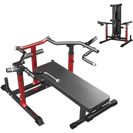 Space-Saving Adjustable Height 1250lbs Bench Press with Independent Converging Arms for Home Gym AB Exercises
